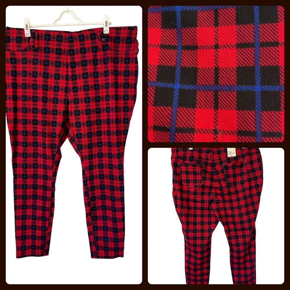 Terra‎ & Sky Woman’s Plaid Jeggings, Size 2x (20W-22W)